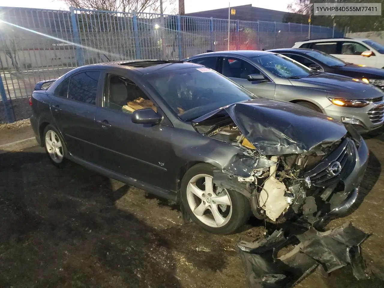 2005 Mazda 6 S VIN: 1YVHP84D555M77411 Lot: 58520306
