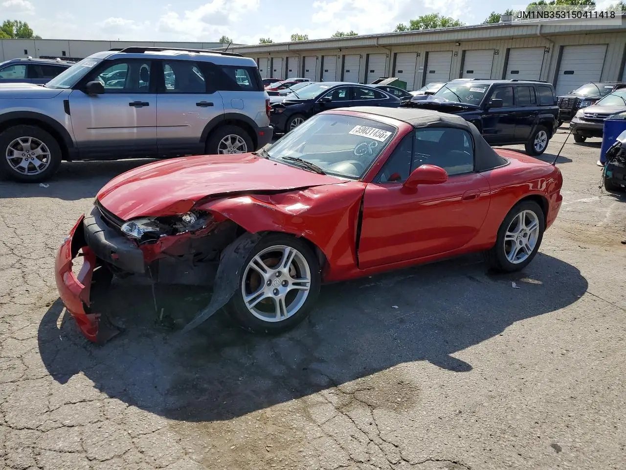 2005 Mazda Miata Mx-5 VIN: JM1NB353150411418 Lot: 59031456