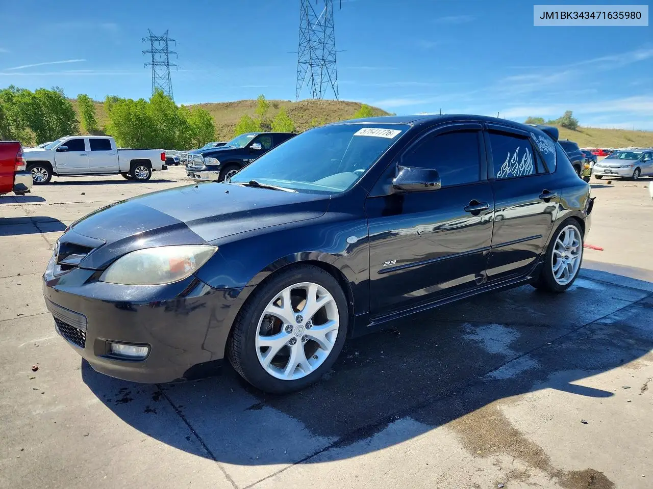 2007 Mazda 3 Hatchback VIN: JM1BK343471635980 Lot: 57541776
