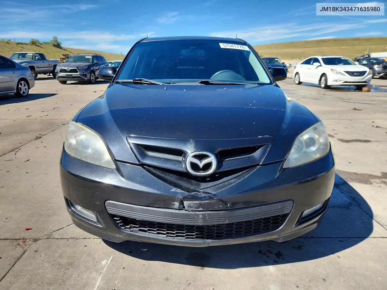 2007 Mazda 3 Hatchback VIN: JM1BK343471635980 Lot: 57541776