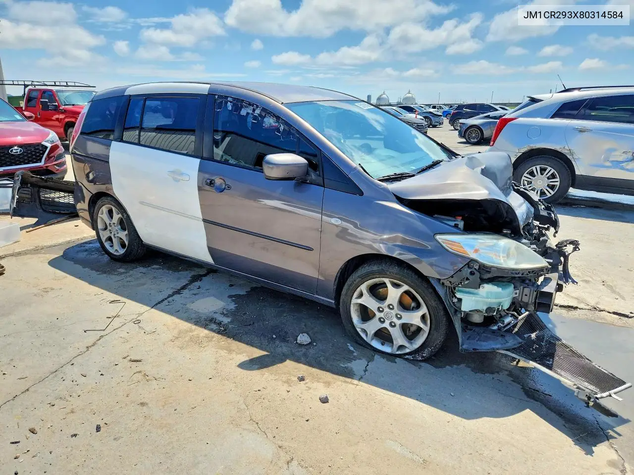 2008 Mazda 5 VIN: JM1CR293X80314584 Lot: 53191626