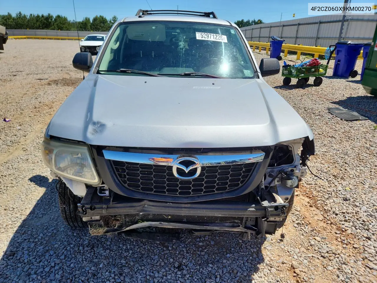 2009 Mazda Tribute S VIN: 4F2CZ06GX9KM00270 Lot: 52971226