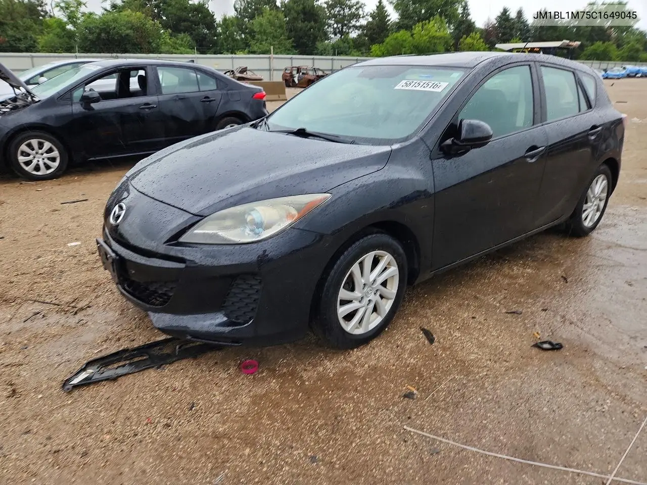 2012 Mazda 3 I VIN: JM1BL1M75C1649045 Lot: 58151516