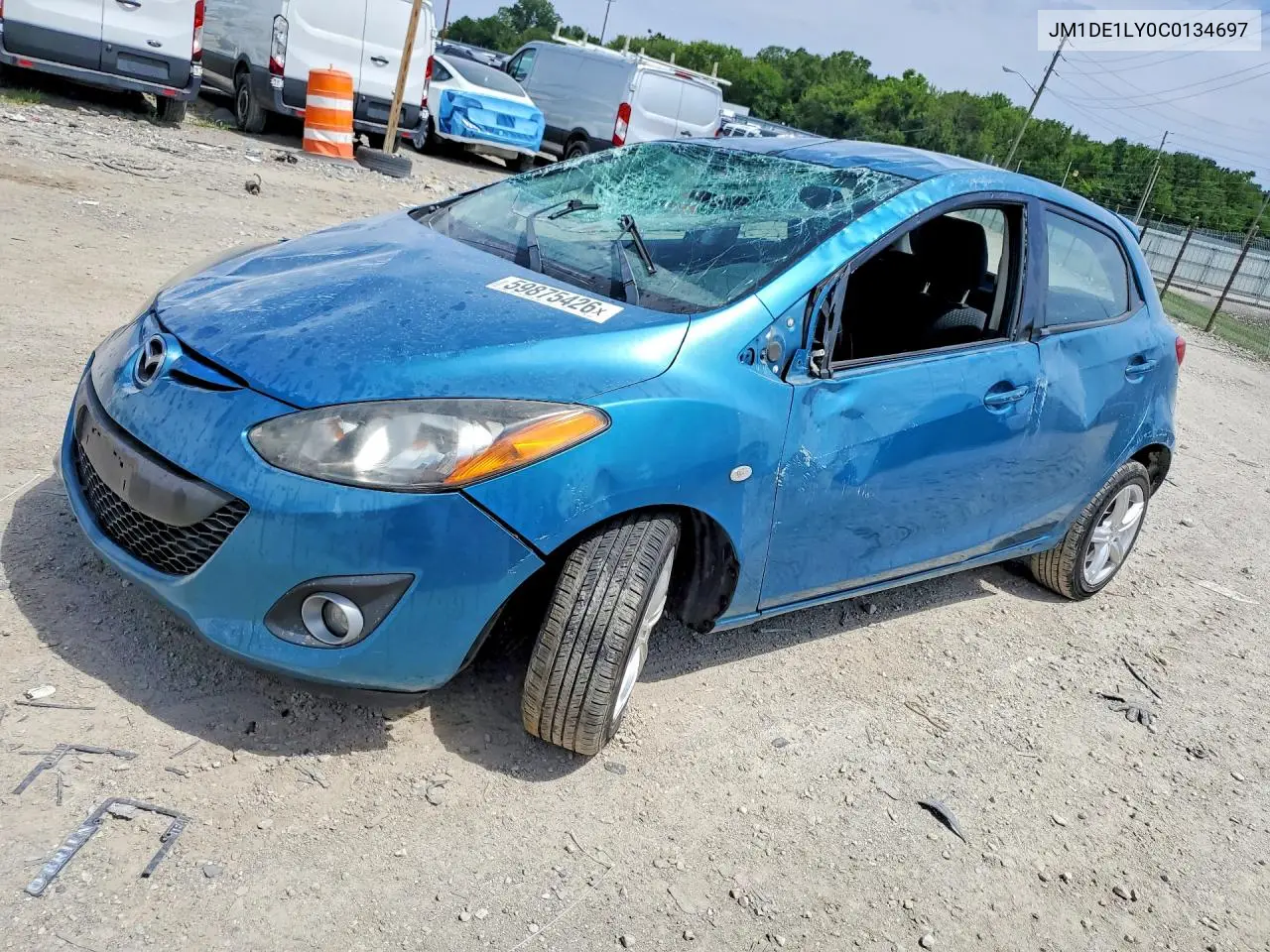 2012 Mazda Mazda2 VIN: JM1DE1LY0C0134697 Lot: 59875426