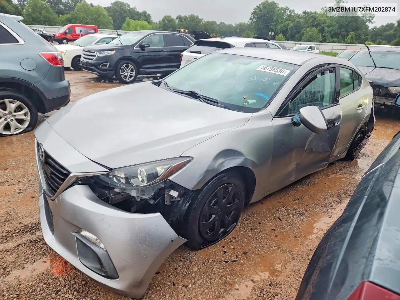 2015 Mazda 3 Sport VIN: 3MZBM1U7XFM202874 Lot: 56798536