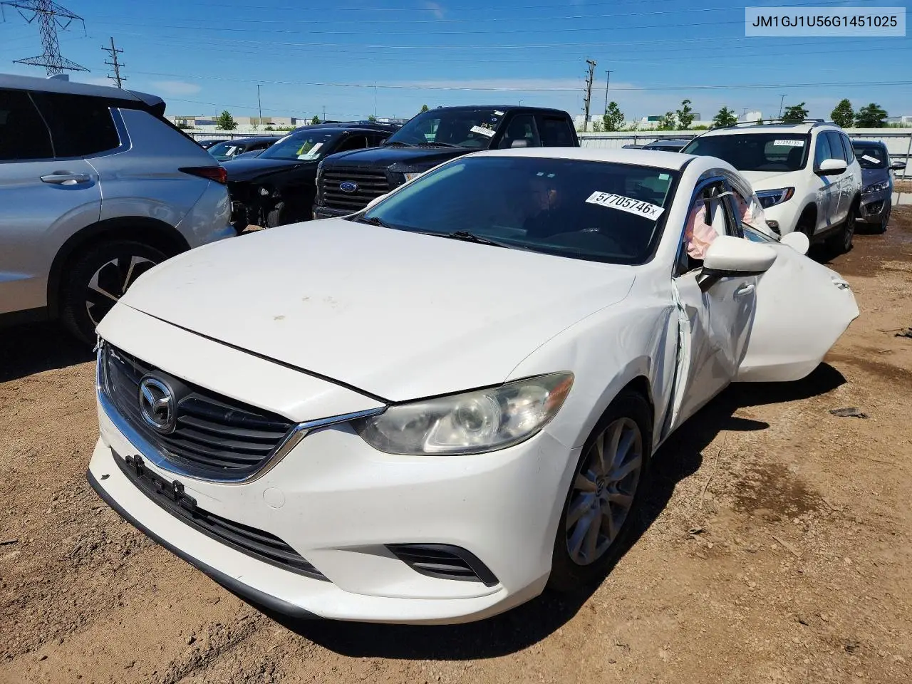 2016 Mazda 6 Sport VIN: JM1GJ1U56G1451025 Lot: 57705746