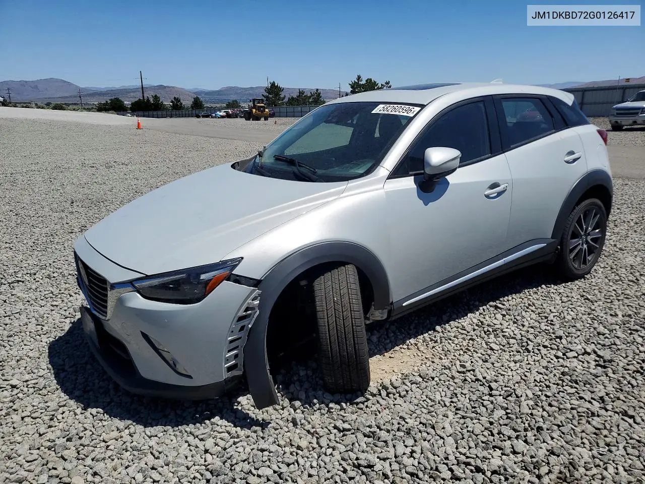 2016 Mazda Cx-3 Grand Touring VIN: JM1DKBD72G0126417 Lot: 58260596