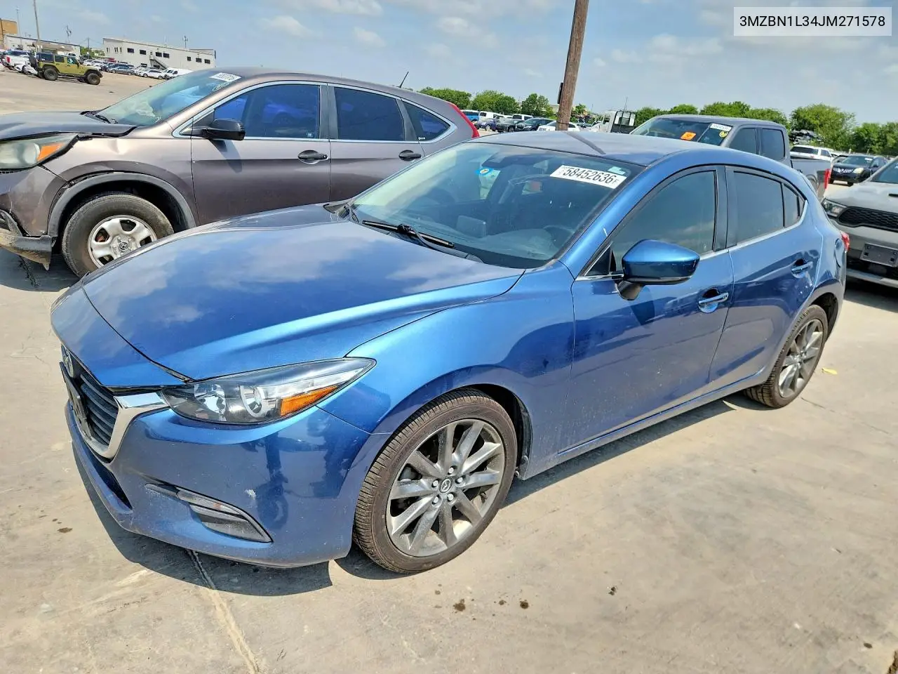 2018 Mazda 3 Touring VIN: 3MZBN1L34JM271578 Lot: 58452636