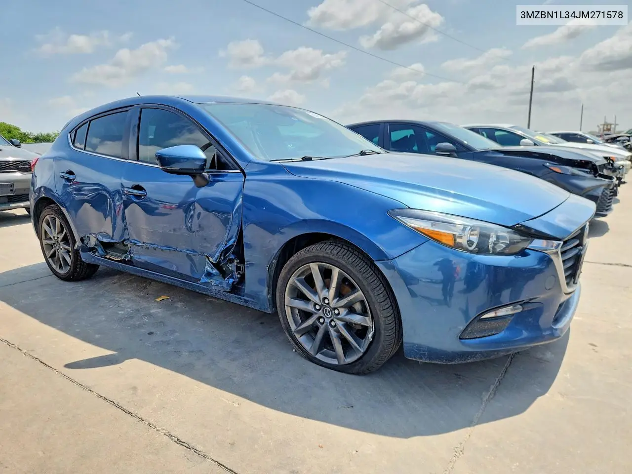 2018 Mazda 3 Touring VIN: 3MZBN1L34JM271578 Lot: 58452636
