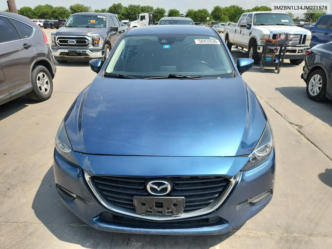 2018 Mazda 3 Touring VIN: 3MZBN1L34JM271578 Lot: 58452636