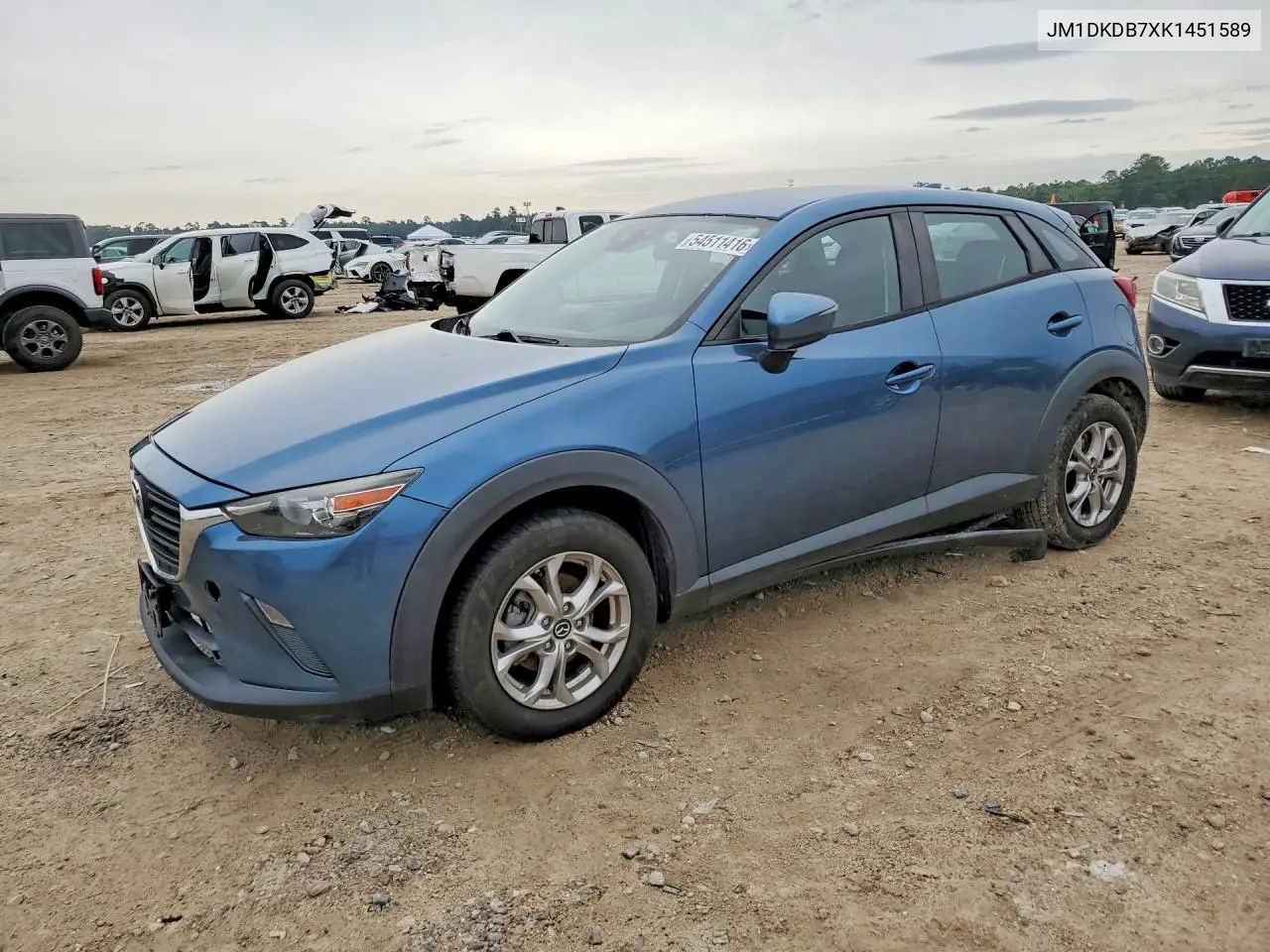 2019 Mazda Cx-3 Sport VIN: JM1DKDB7XK1451589 Lot: 54511416