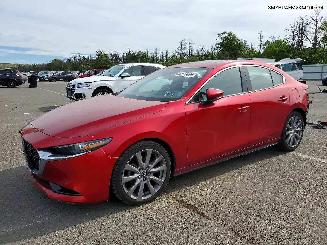 2019 Mazda 3 Premium VIN: 3MZBPAEM2KM100734 Lot: 57653006