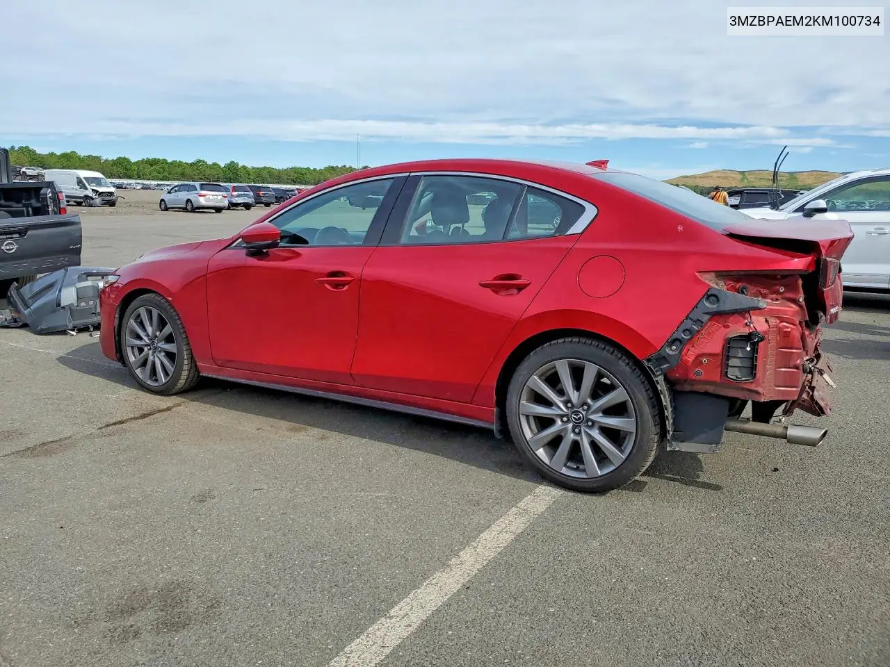 2019 Mazda 3 Premium VIN: 3MZBPAEM2KM100734 Lot: 57653006