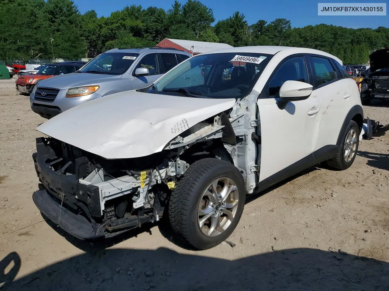 2019 Mazda Cx-3 Sport VIN: JM1DKFB7XK1430155 Lot: 59049496