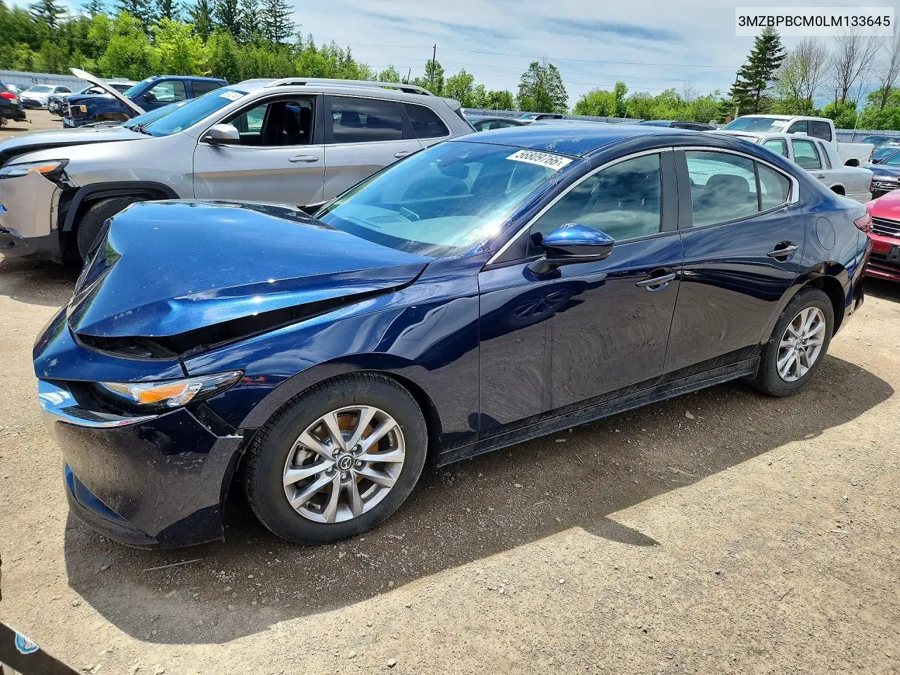 2020 Mazda 3 Select VIN: 3MZBPBCM0LM133645 Lot: 56809766