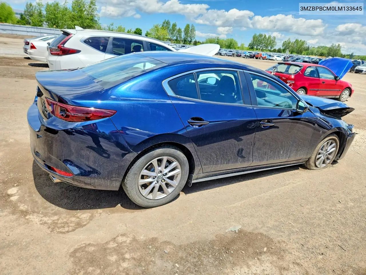2020 Mazda 3 Select VIN: 3MZBPBCM0LM133645 Lot: 56809766