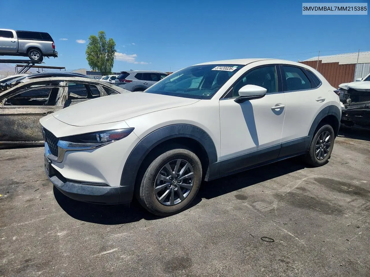 2021 Mazda Cx-30 VIN: 3MVDMBAL7MM215385 Lot: 57420026