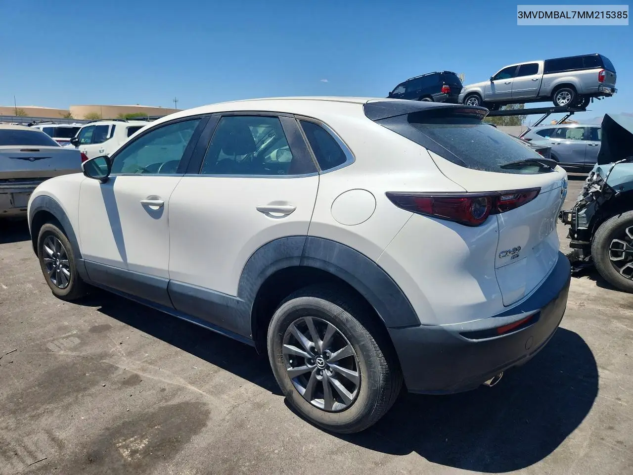 2021 Mazda Cx-30 VIN: 3MVDMBAL7MM215385 Lot: 57420026