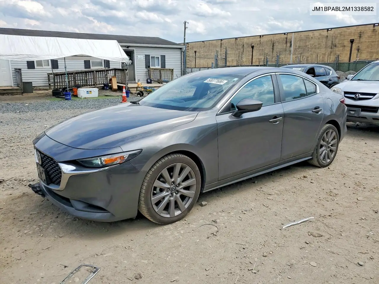2021 Mazda 3 Select VIN: JM1BPABL2M1338582 Lot: 58077686
