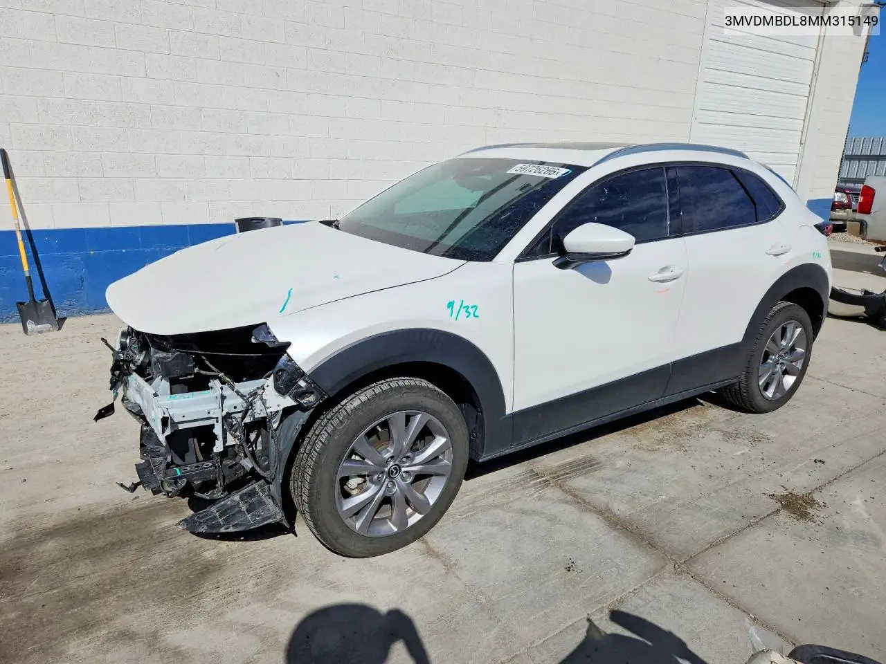 2021 Mazda Cx-30 Premium VIN: 3MVDMBDL8MM315149 Lot: 59726266