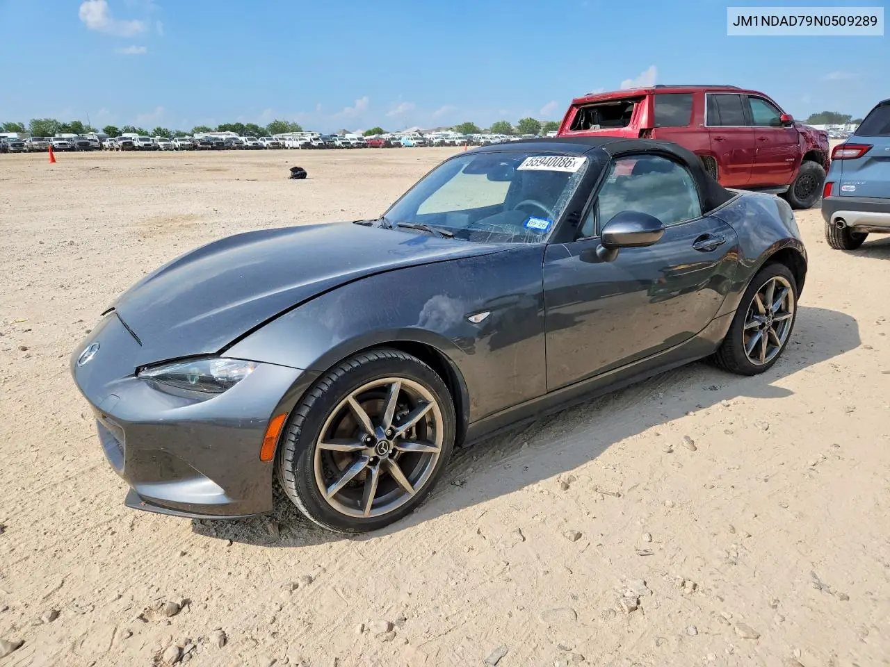 2022 Mazda Mx-5 Miata Grand Touring VIN: JM1NDAD79N0509289 Lot: 55940086