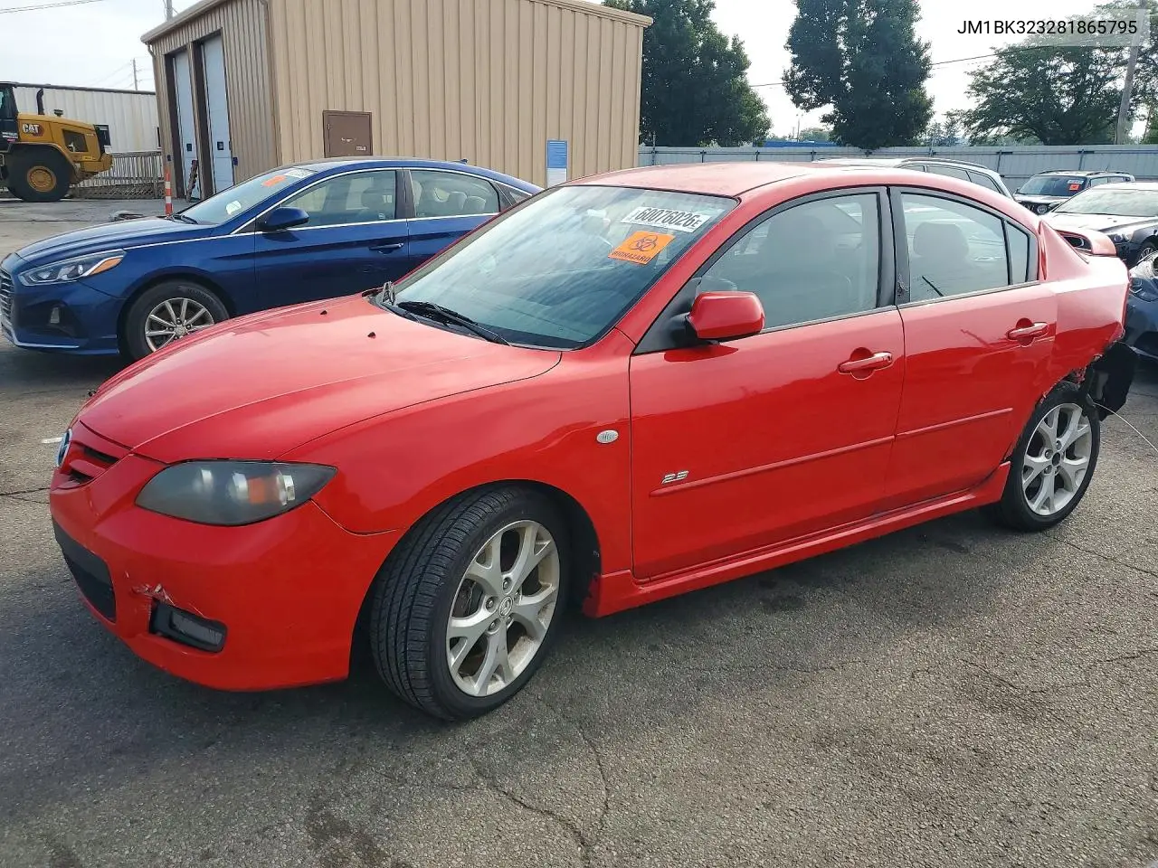 2008 Mazda 3 S VIN: JM1BK323281865795 Lot: 60076026
