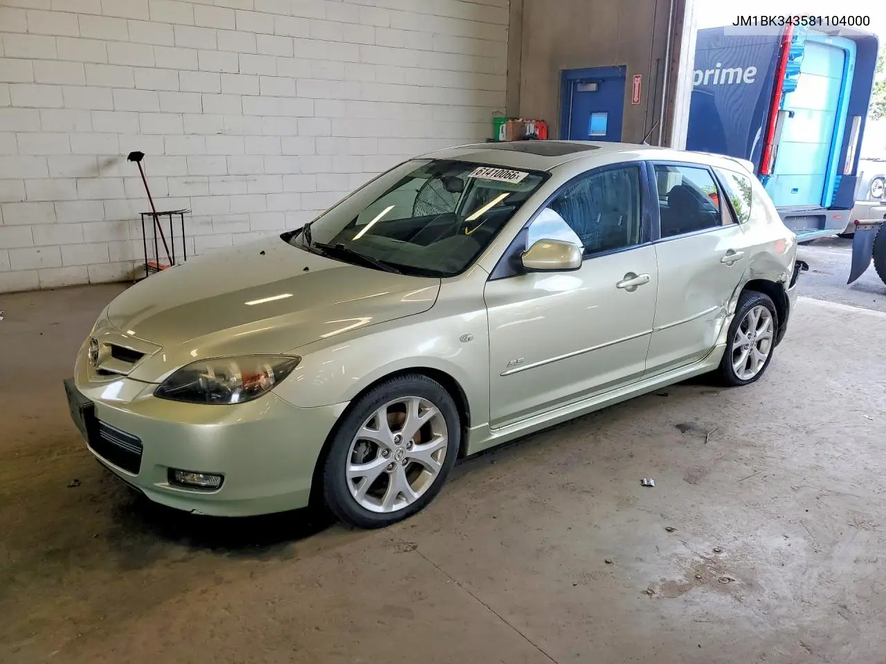 2008 Mazda 3 Hatchback VIN: JM1BK343581104000 Lot: 61410066