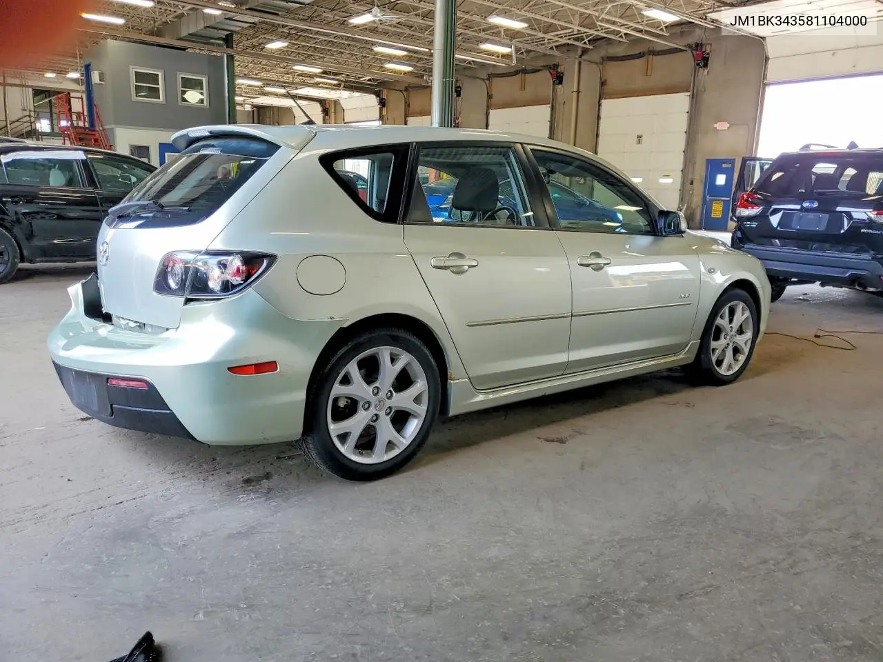2008 Mazda 3 Hatchback VIN: JM1BK343581104000 Lot: 61410066