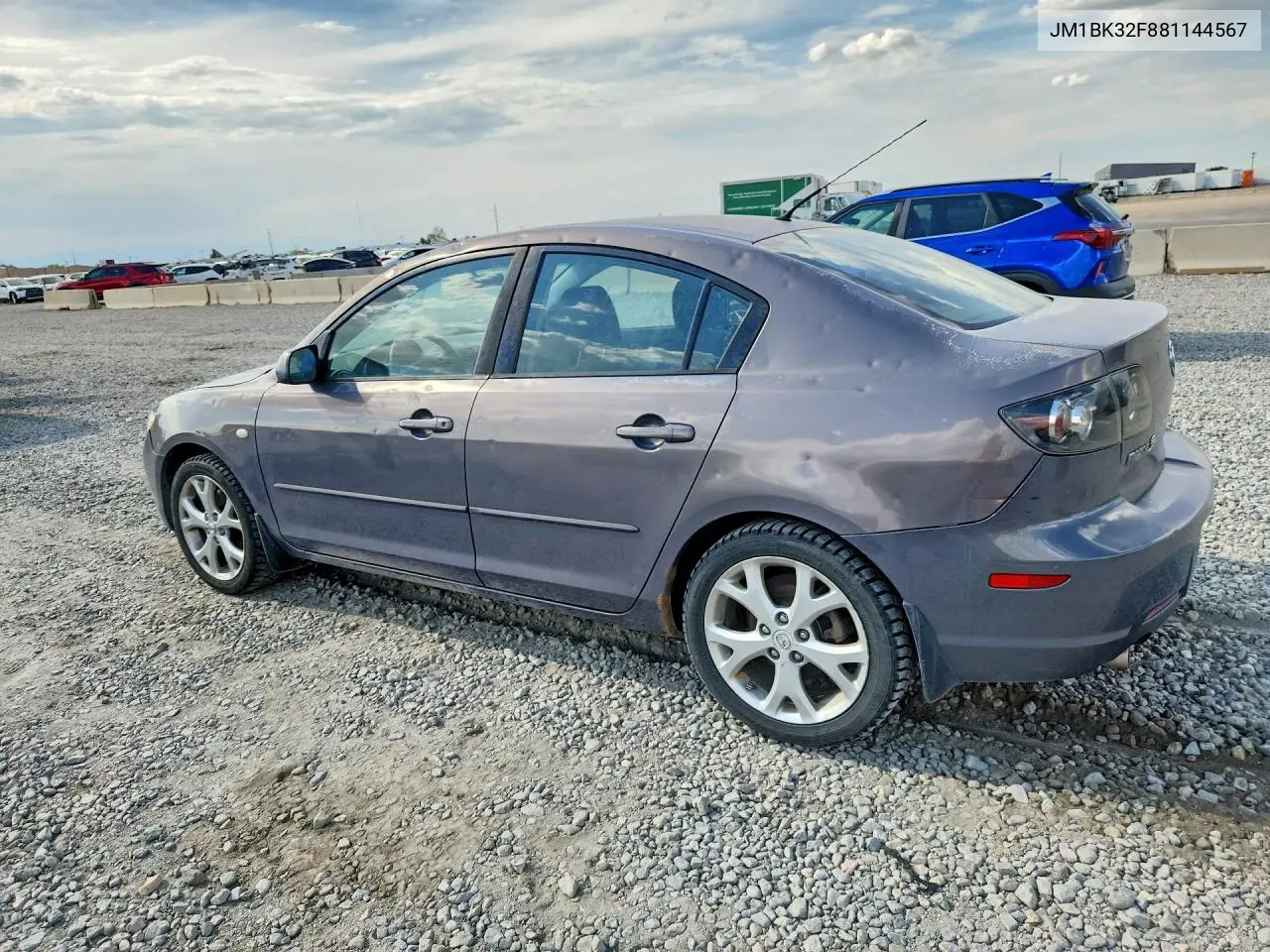 2008 Mazda 3 I VIN: JM1BK32F881144567 Lot: 61923626