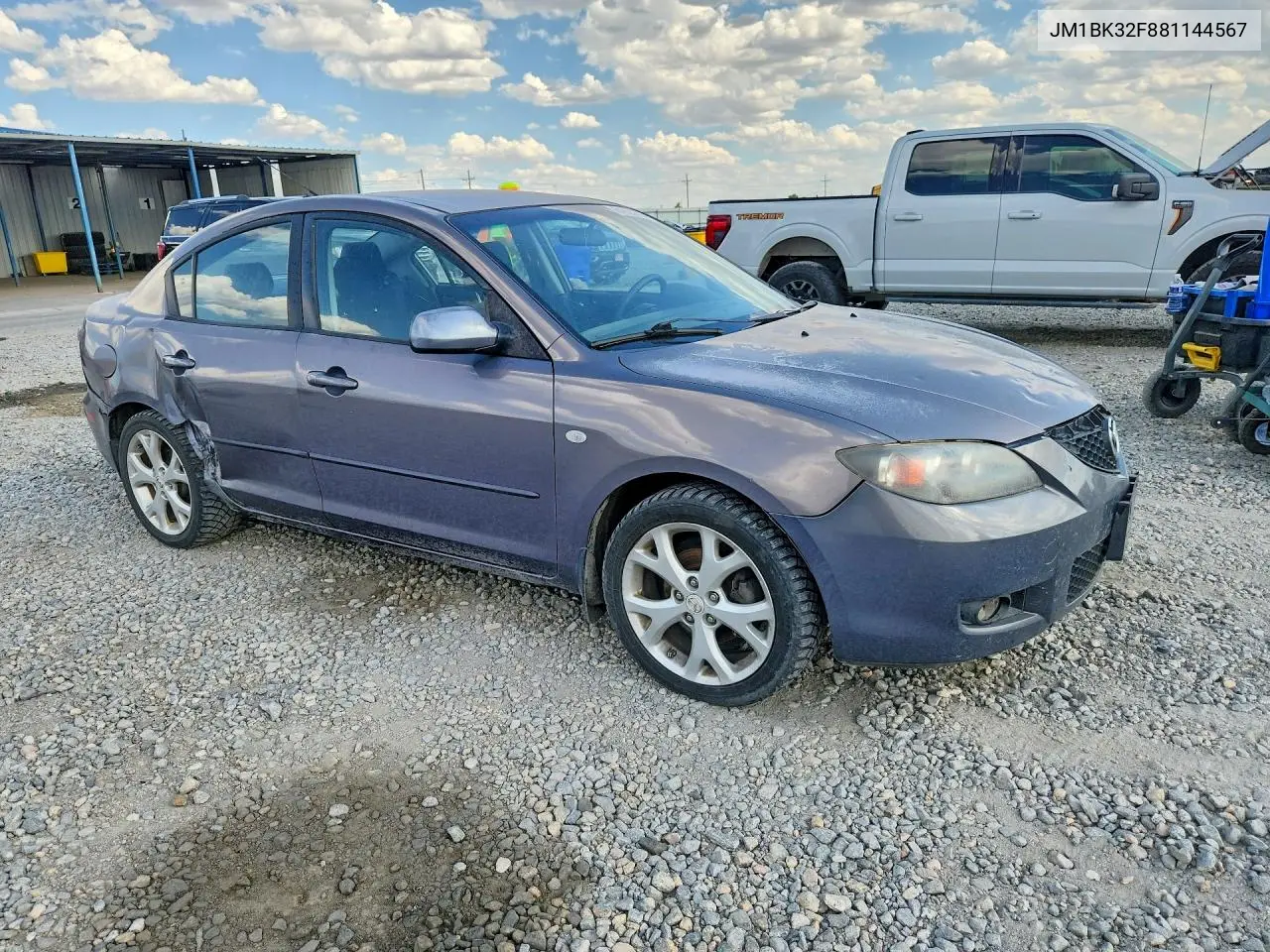 2008 Mazda 3 I VIN: JM1BK32F881144567 Lot: 61923626