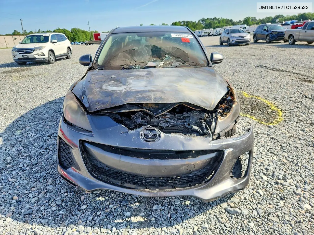 2012 Mazda 3 I VIN: JM1BL1V71C1529533 Lot: 55600926