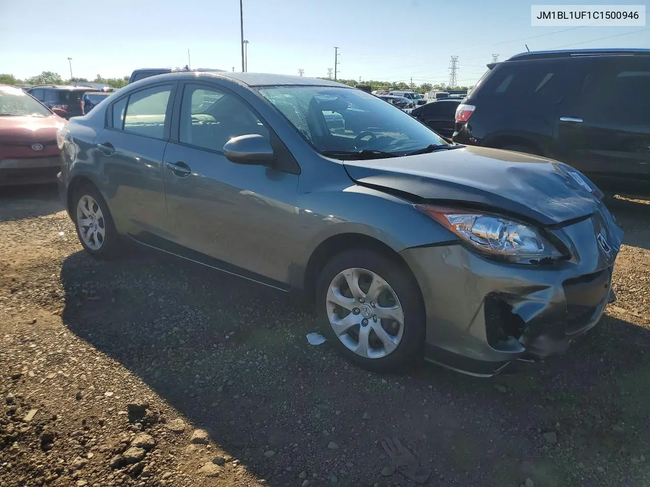 2012 Mazda 3 I VIN: JM1BL1UF1C1500946 Lot: 58568326