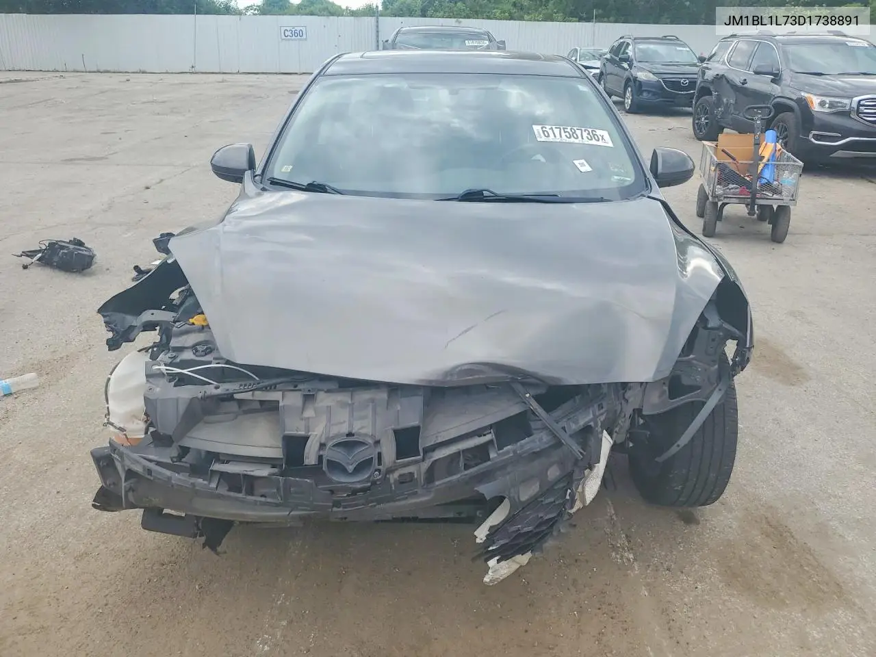 2013 Mazda 3 I VIN: JM1BL1L73D1738891 Lot: 61758736