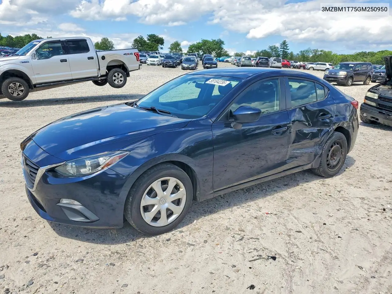 2016 Mazda 3 Sport VIN: 3MZBM1T75GM250950 Lot: 58184236
