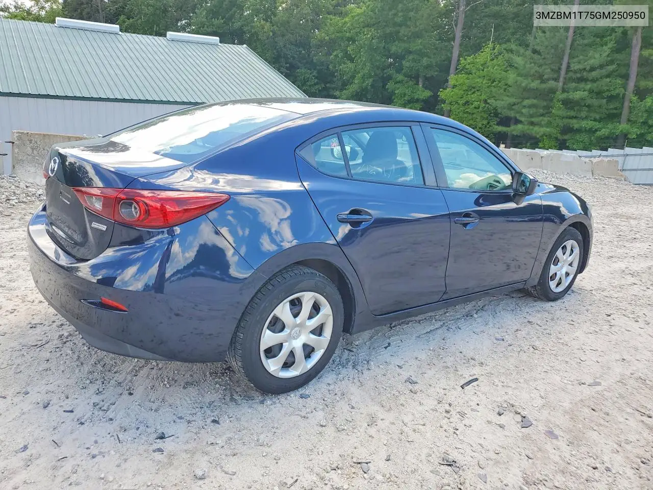 2016 Mazda 3 Sport VIN: 3MZBM1T75GM250950 Lot: 58184236