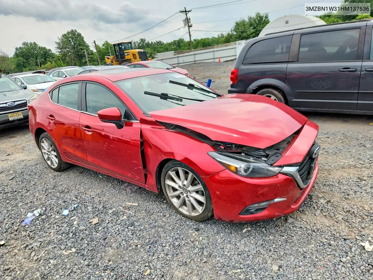 2017 Mazda 3 Grand Touring VIN: 3MZBN1W31HM137536 Lot: 61414626