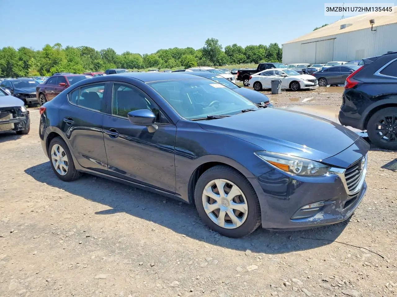 2017 Mazda 3 Sport VIN: 3MZBN1U72HM135445 Lot: 61433606