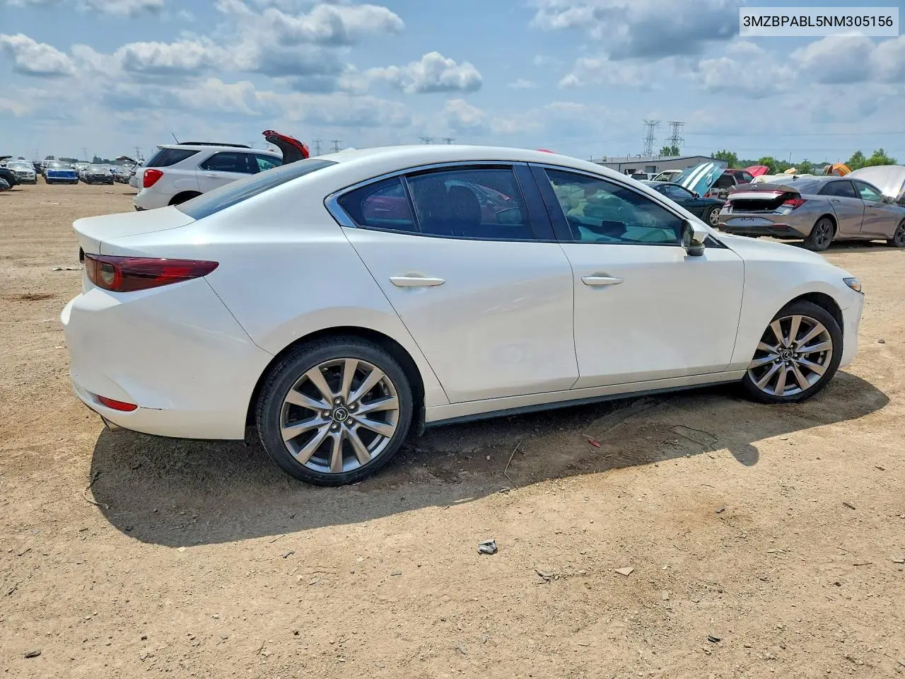 2022 Mazda 3 Select VIN: 3MZBPABL5NM305156 Lot: 61133646