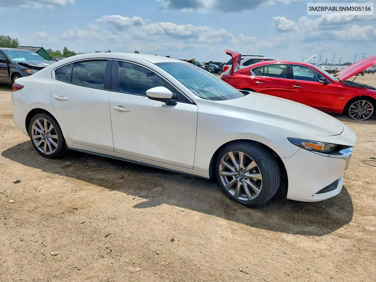 2022 Mazda 3 Select VIN: 3MZBPABL5NM305156 Lot: 61133646