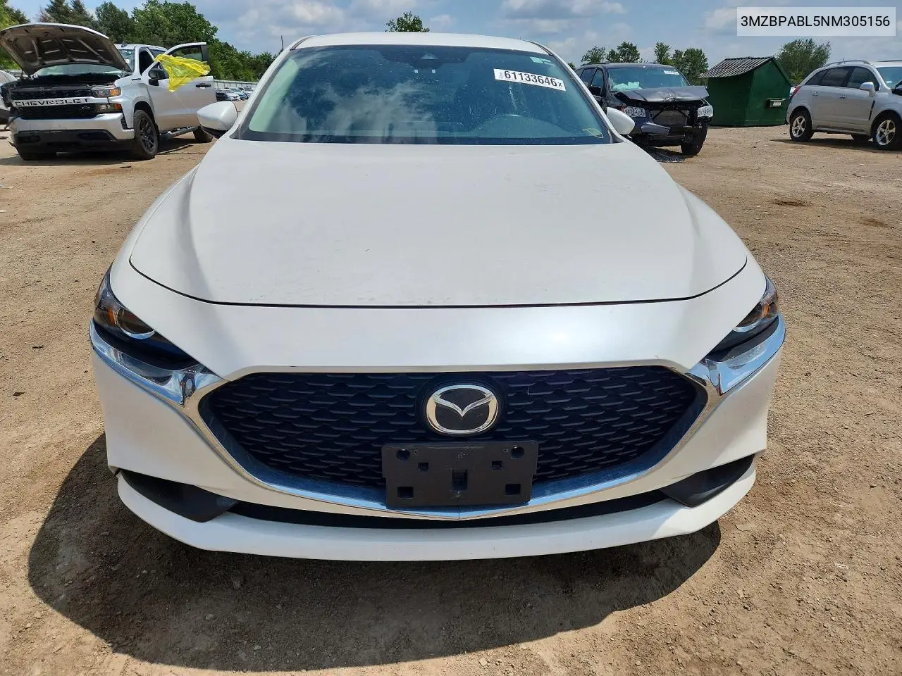 2022 Mazda 3 Select VIN: 3MZBPABL5NM305156 Lot: 61133646