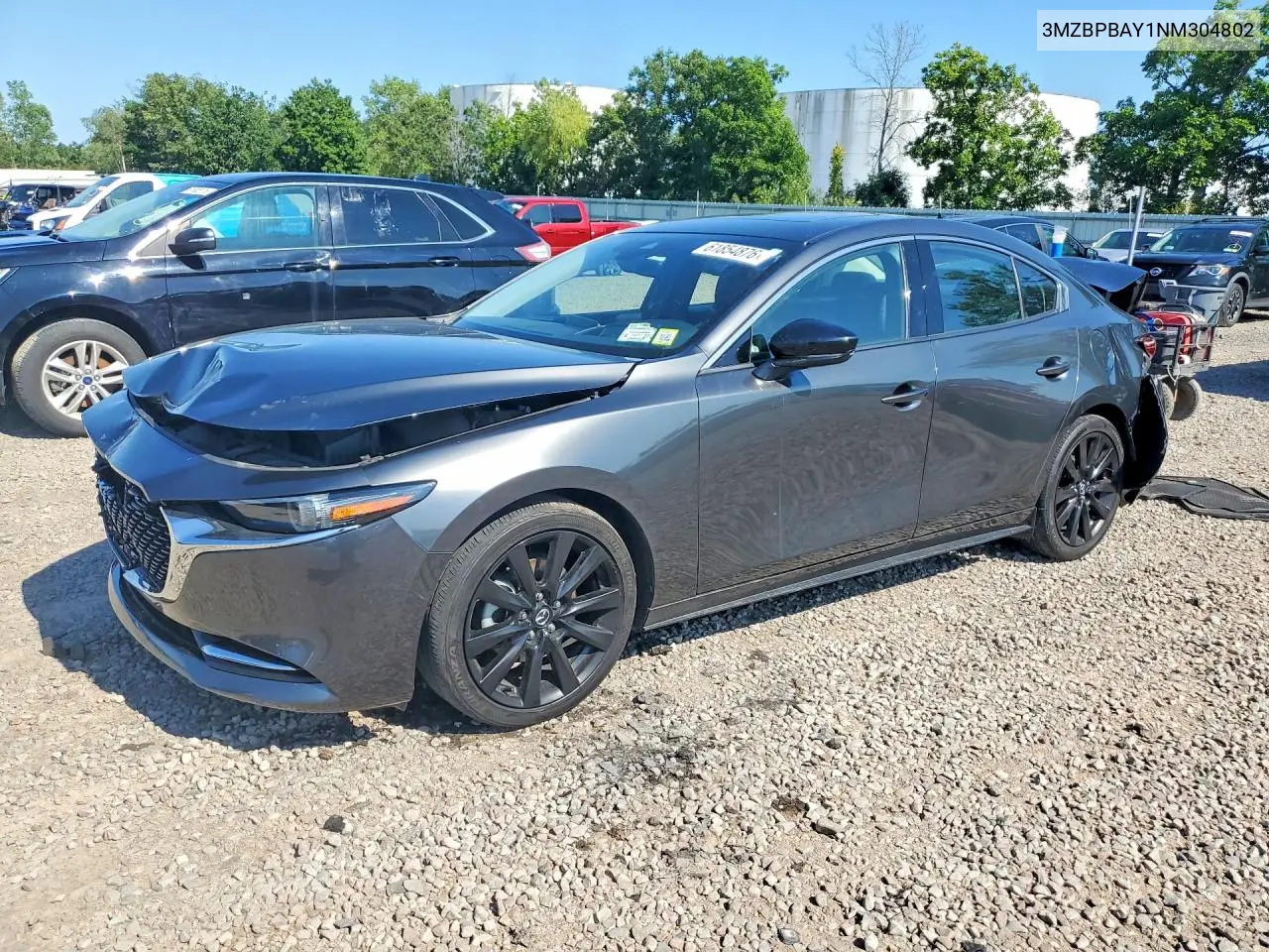 2022 Mazda 3 VIN: 3MZBPBAY1NM304802 Lot: 61854876
