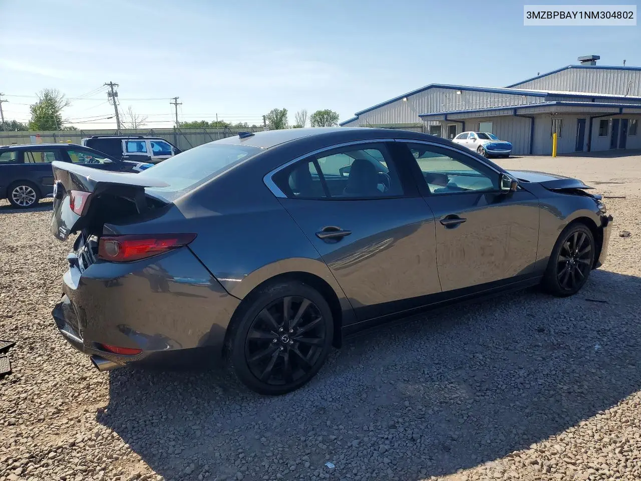 2022 Mazda 3 VIN: 3MZBPBAY1NM304802 Lot: 61854876
