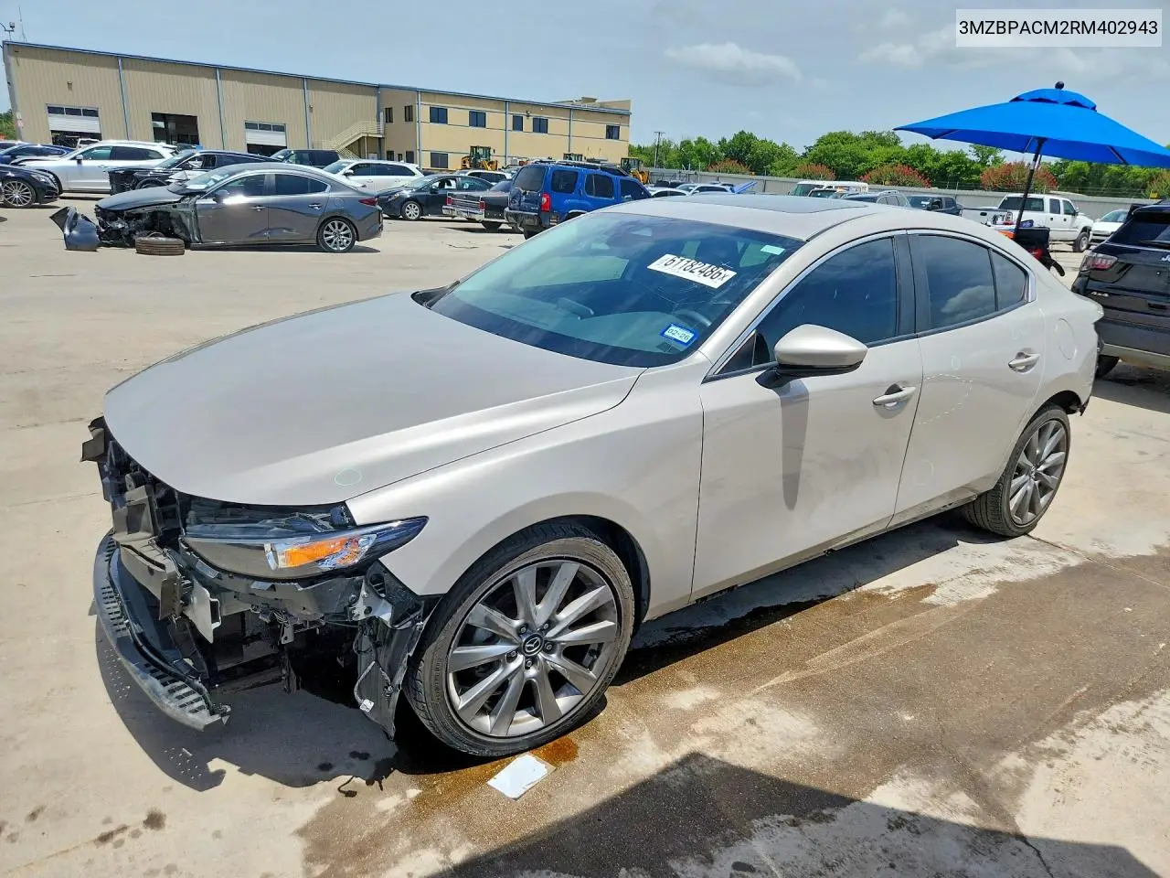2024 Mazda 3 Preferred VIN: 3MZBPACM2RM402943 Lot: 61182486