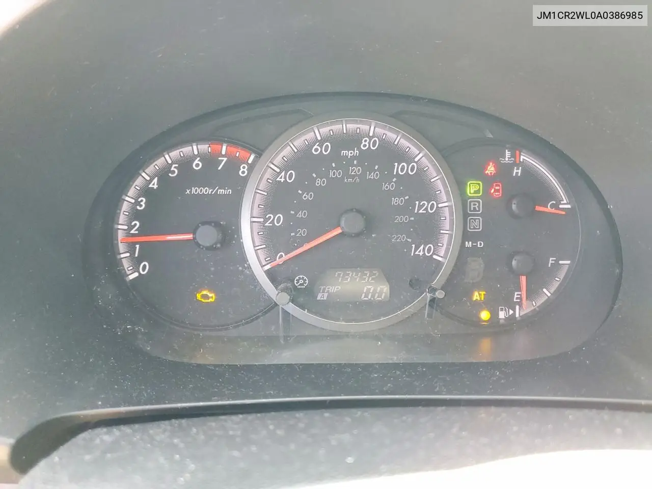2010 Mazda 5 VIN: JM1CR2WL0A0386985 Lot: 52104826