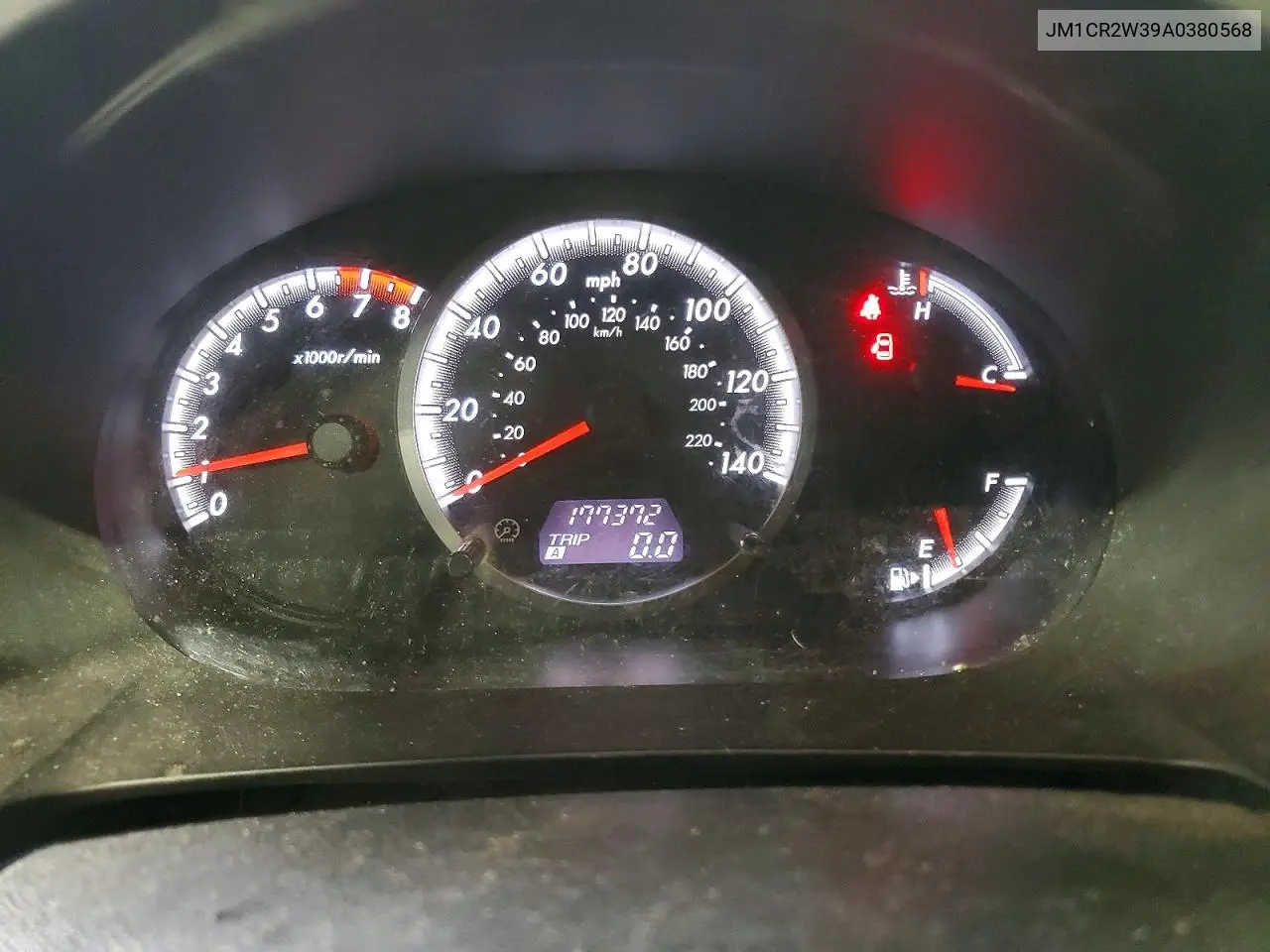 2010 Mazda 5 VIN: JM1CR2W39A0380568 Lot: 56240376