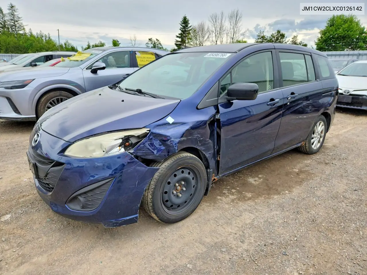 2012 Mazda 5 VIN: JM1CW2CLXC0126142 Lot: 55496766