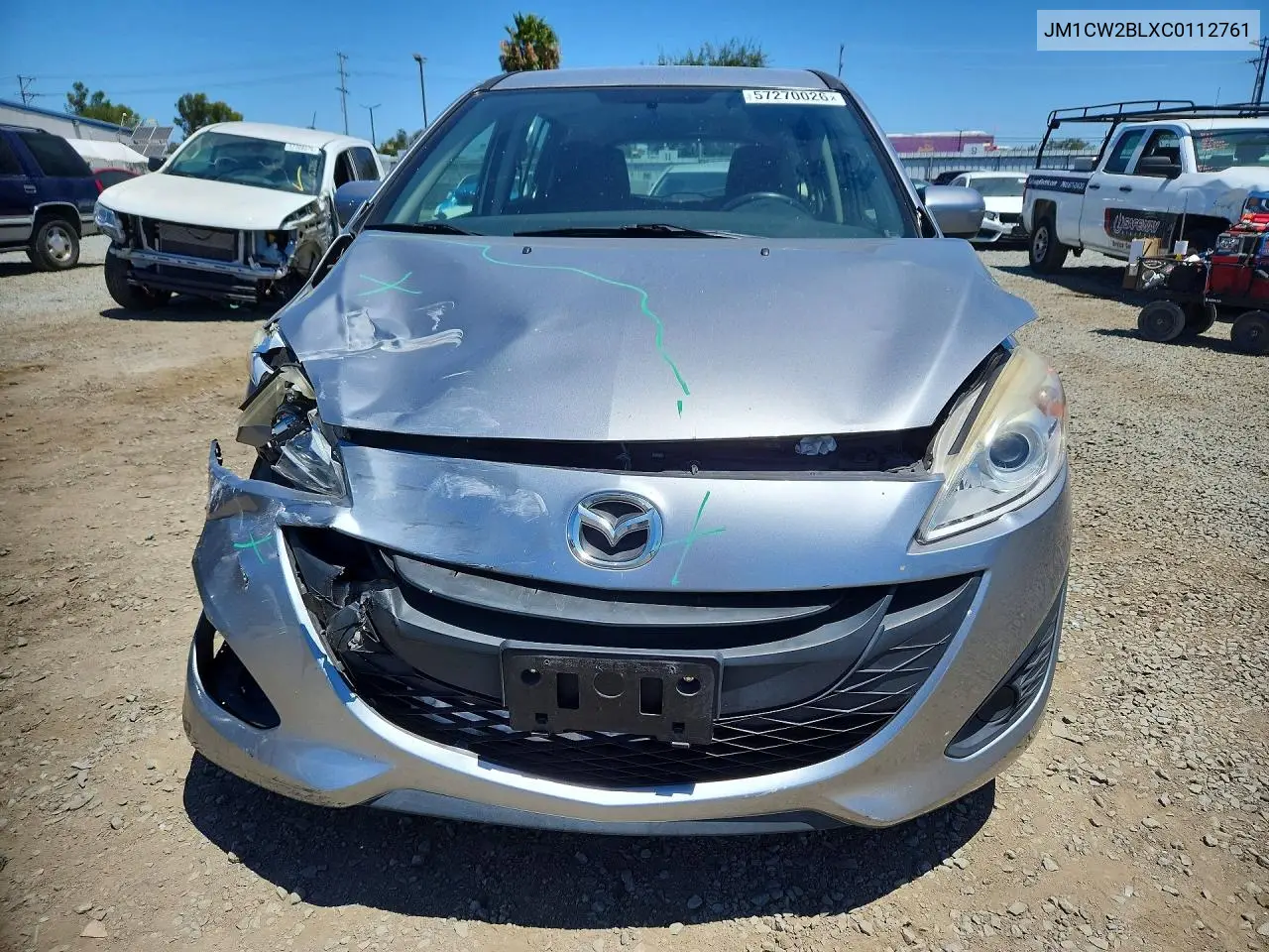 2012 Mazda 5 VIN: JM1CW2BLXC0112761 Lot: 57270026