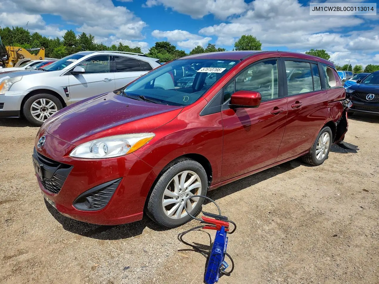 2012 Mazda 5 VIN: JM1CW2BL0C0113014 Lot: 57610766