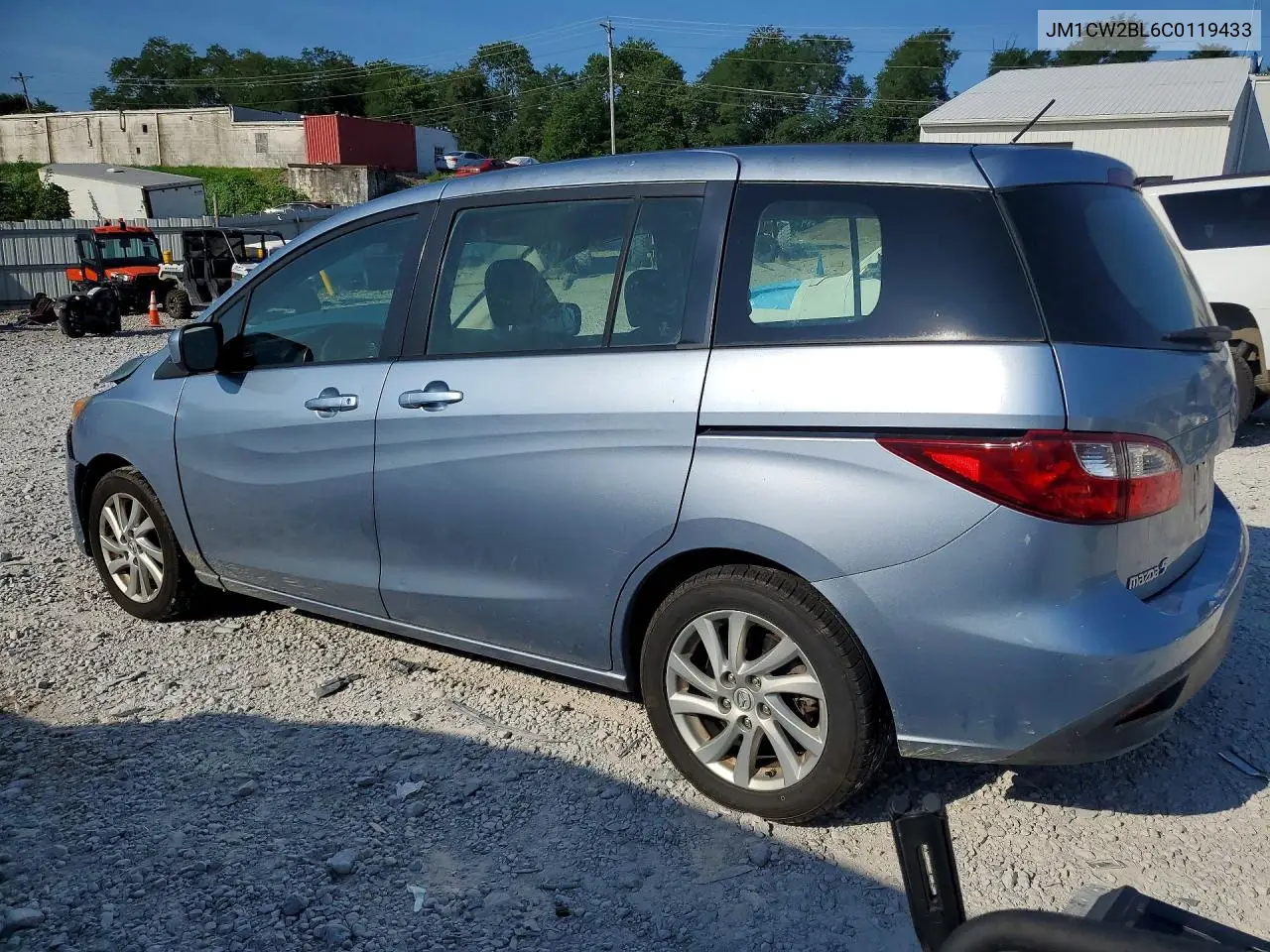 2012 Mazda 5 VIN: JM1CW2BL6C0119433 Lot: 61285166