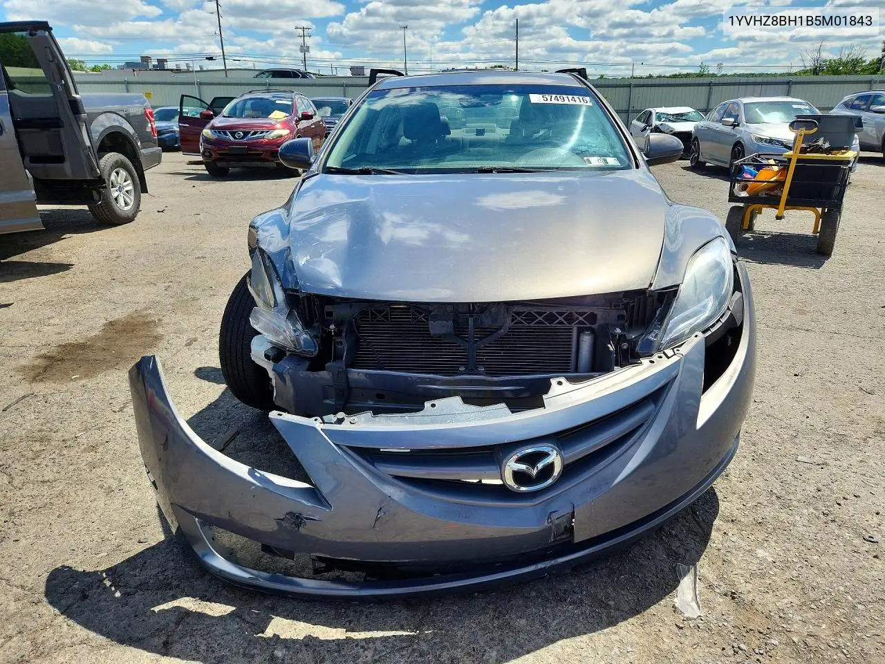 2011 Mazda 6 I VIN: 1YVHZ8BH1B5M01843 Lot: 57491416